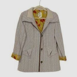 Anthropologie TULLE 100% Cotton Herringbone Jacket